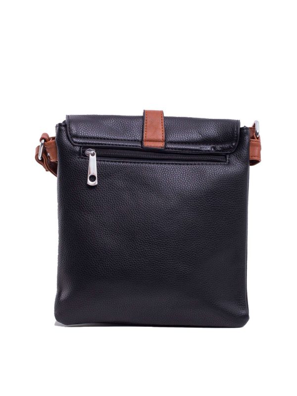 Black Eco Leather Shoulder Bag