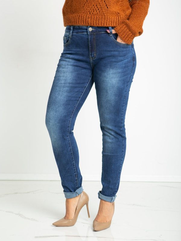 Hillary's blue plus size jeans