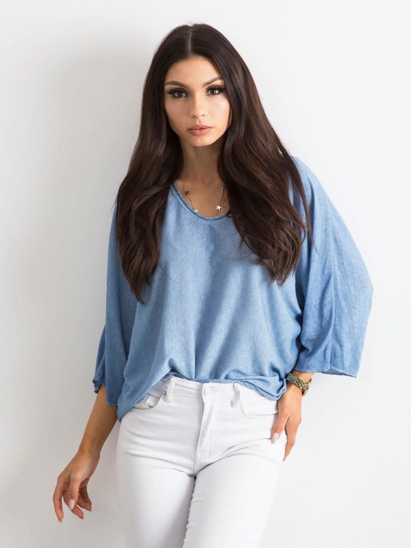 Light Blue Women's Oversize Blouse