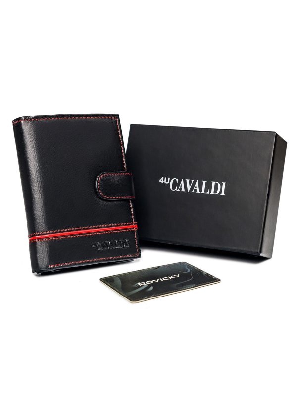 Black And Red Men's Eco Leather Wallet