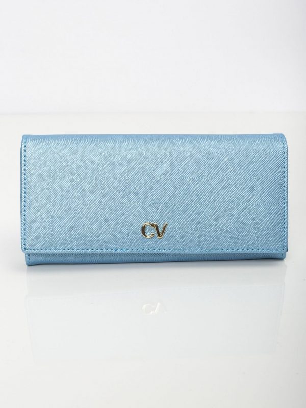 Blue rectangular women's wallet