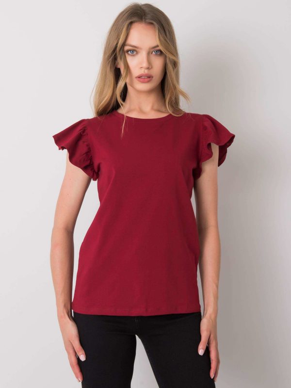 Burgundy blouse Shaniece