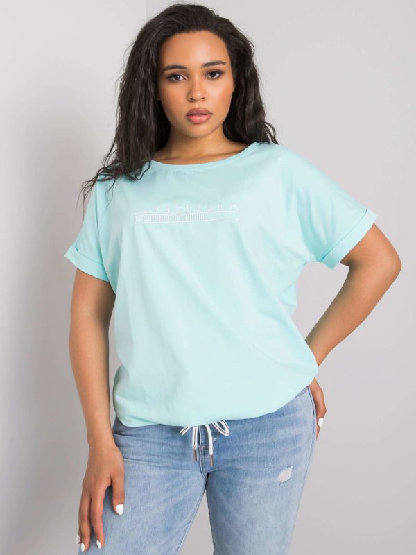 Mavis plus size mint blouse