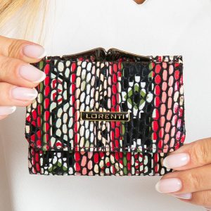 Small Leather Wallet With Colorful Patterns