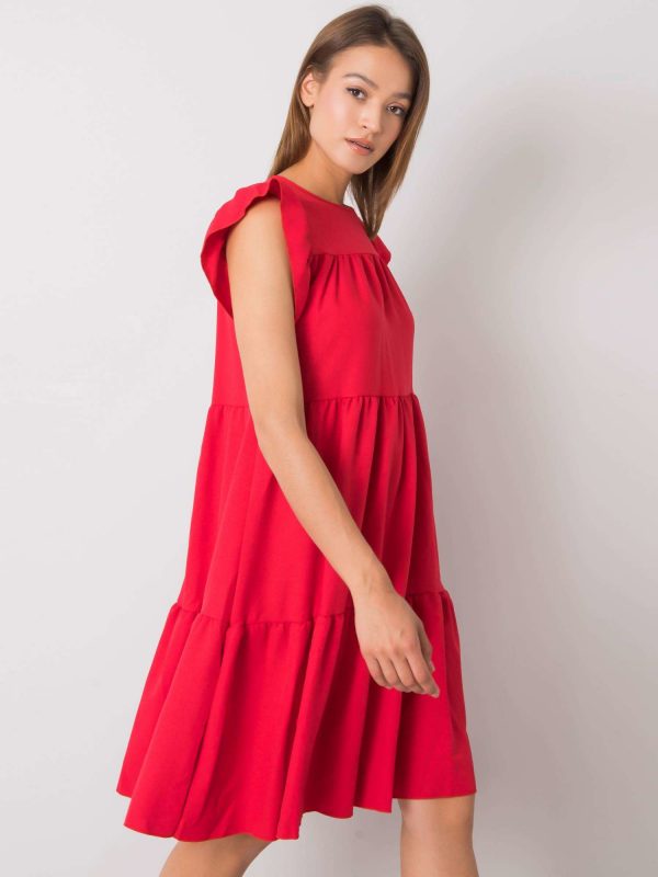 Jaylin RUE PARIS Red Ruffle Dress