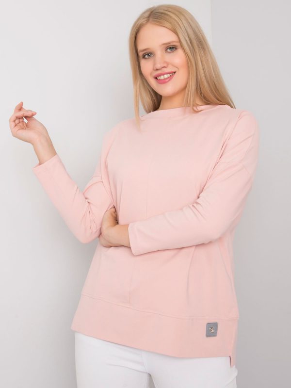 Kalise Dirty Pink Smooth Plus Size Blouse