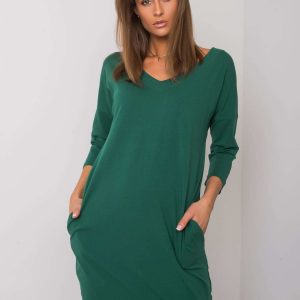 Dark Green Abijah Cotton Dress