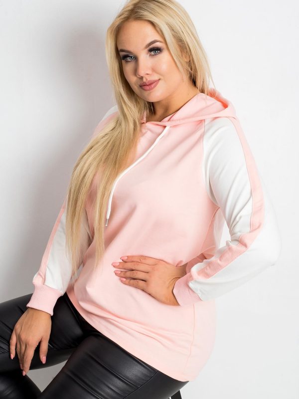 Pale pink plus size sweatshirt Fair