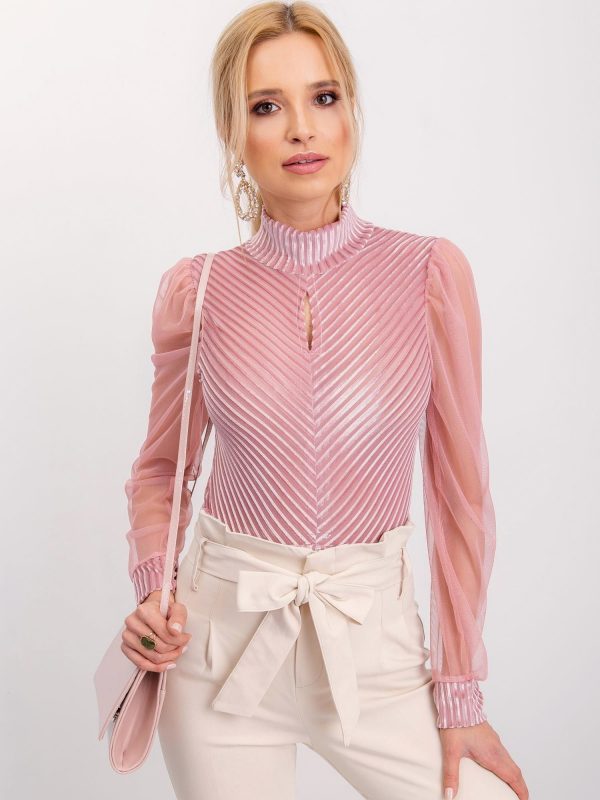 RUE PARIS Pink Mave Blouse