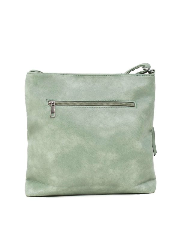 Light green handbag with pockets