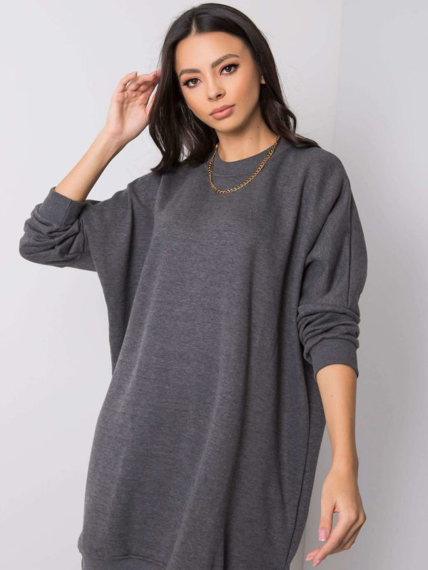 Dark Grey Melange Dress Emille