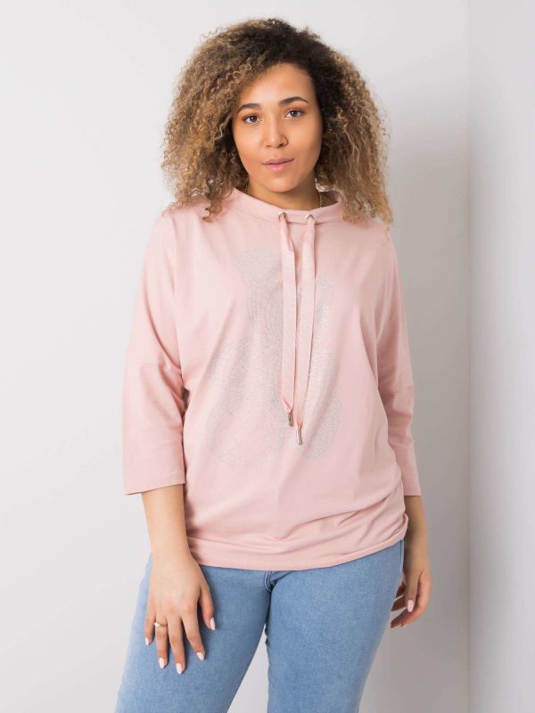 Dirty pink blouse with Elisabetta applique