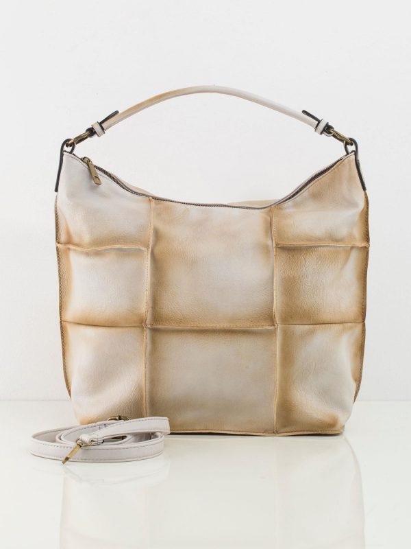 Light beige patchwork bag