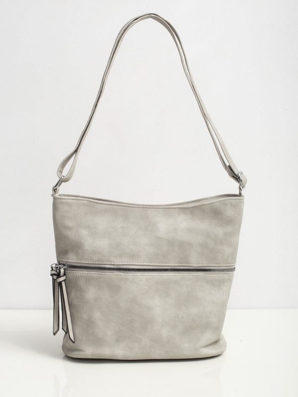 Grey bag with zipper