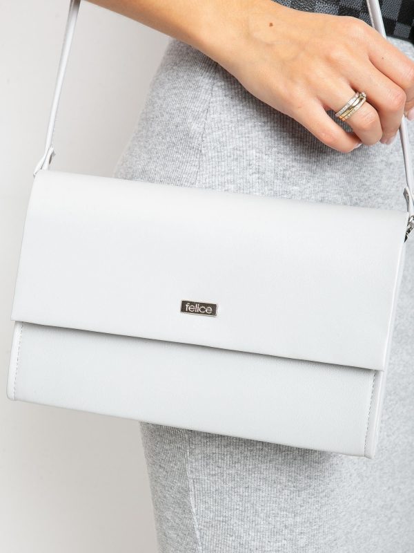 Light gray clutch bag