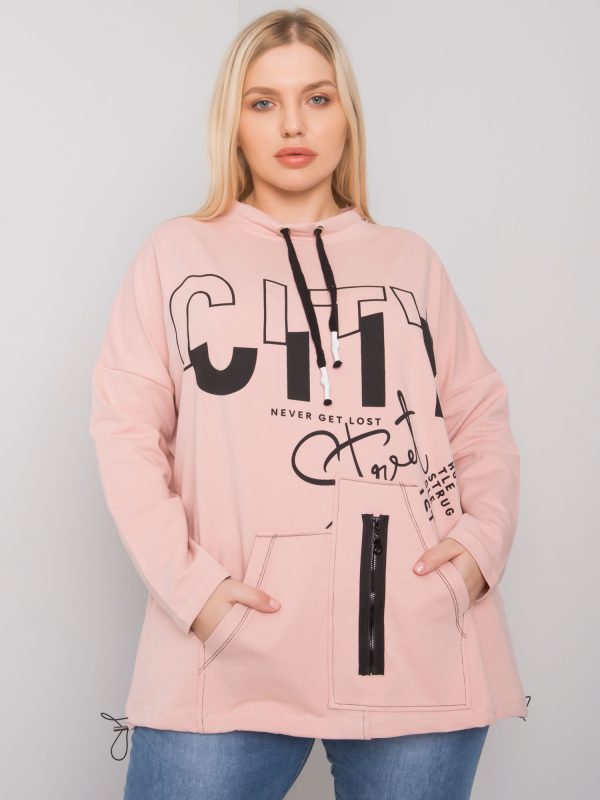 Hackney Dirty Pink Plus Size Hoodie