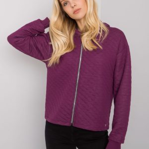 Purple quilted sweatshirt basic Melanie