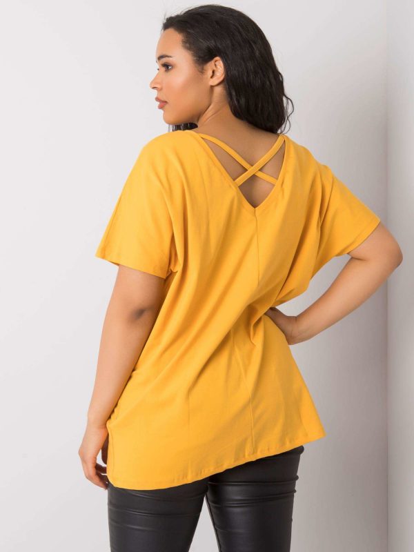 Yellow blouse plus size Lenora