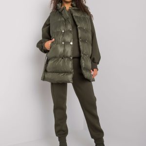 Khaki three-piece set with Minneola vest