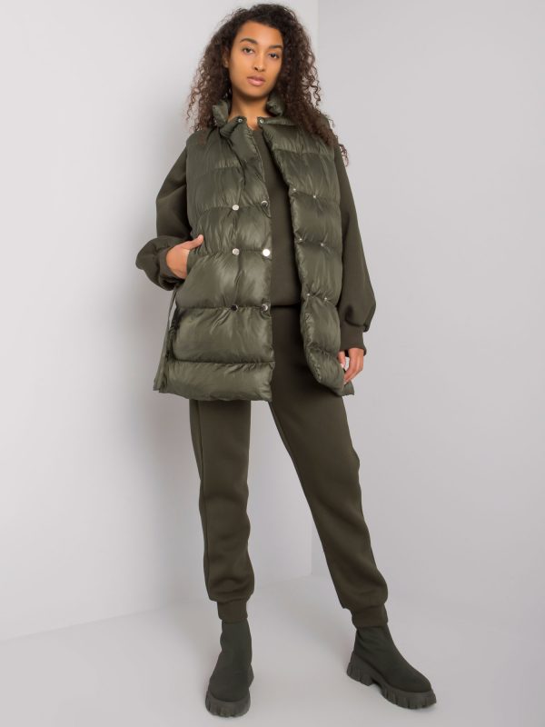 Khaki three-piece set with Minneola vest