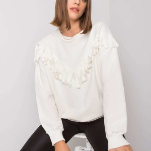 Antoniella white fringed sweatshirt