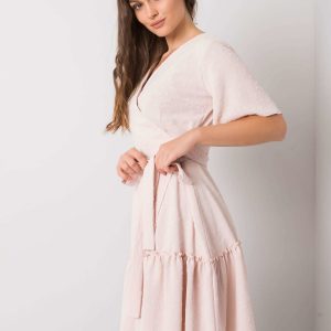 Lachelle Pale Pink Ruffle Dress