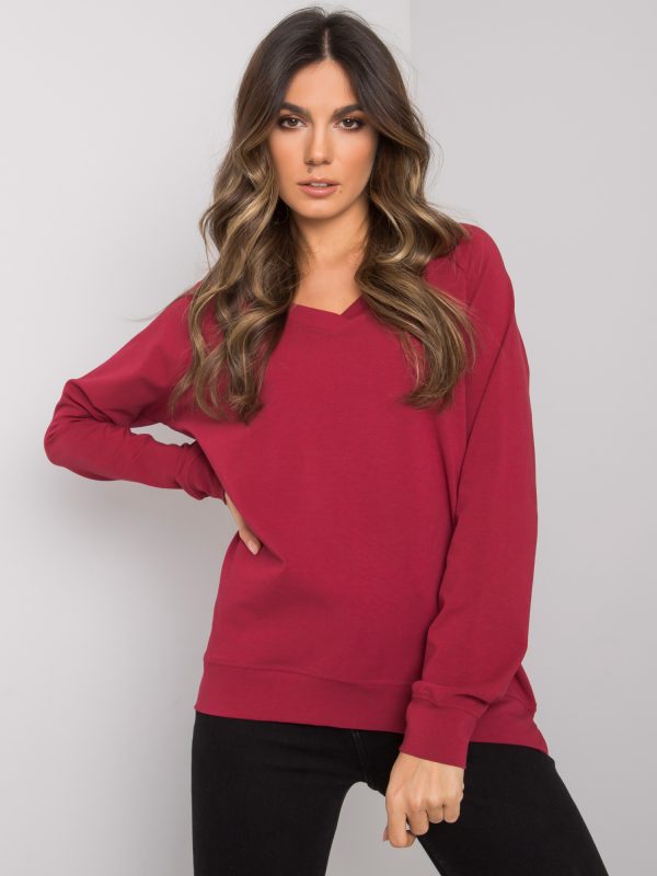 Maroon long sleeve blouse Alexie RUE PARIS