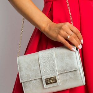 Gold clutch bag on chain