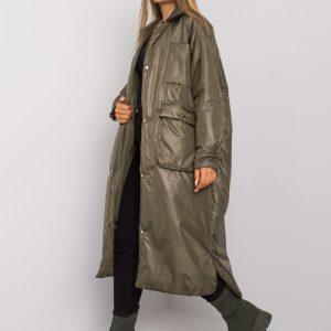 Khaki Long Jacket Lauralee