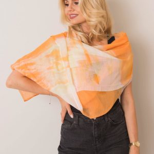 Orange scarf with silk