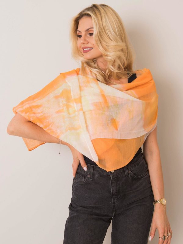 Orange scarf with silk