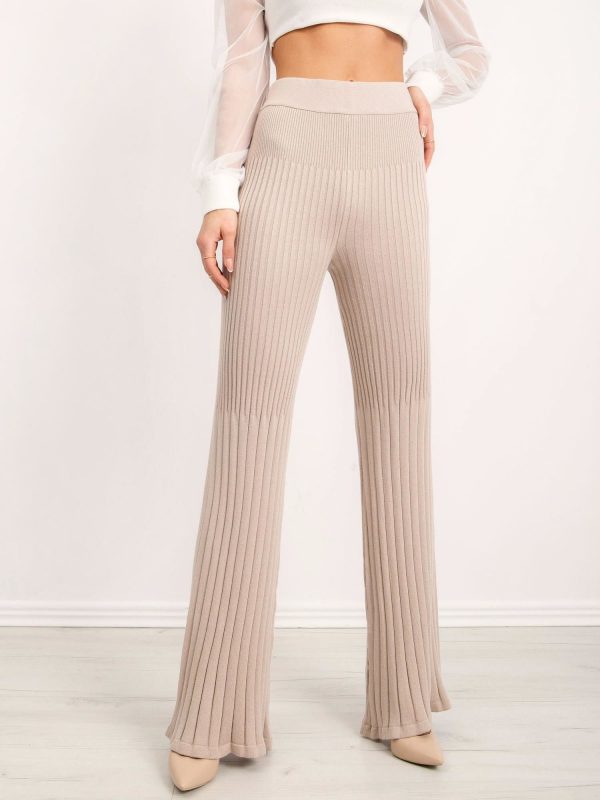 BSL Beige Knitted Trousers