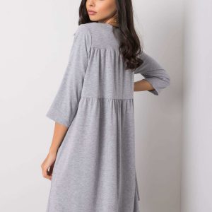 Gray dress with ruffles on the back Dalenne