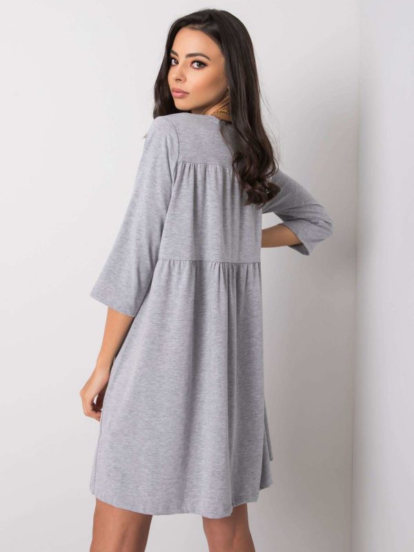 Gray dress with ruffles on the back Dalenne
