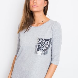 Grey Purr Blouse