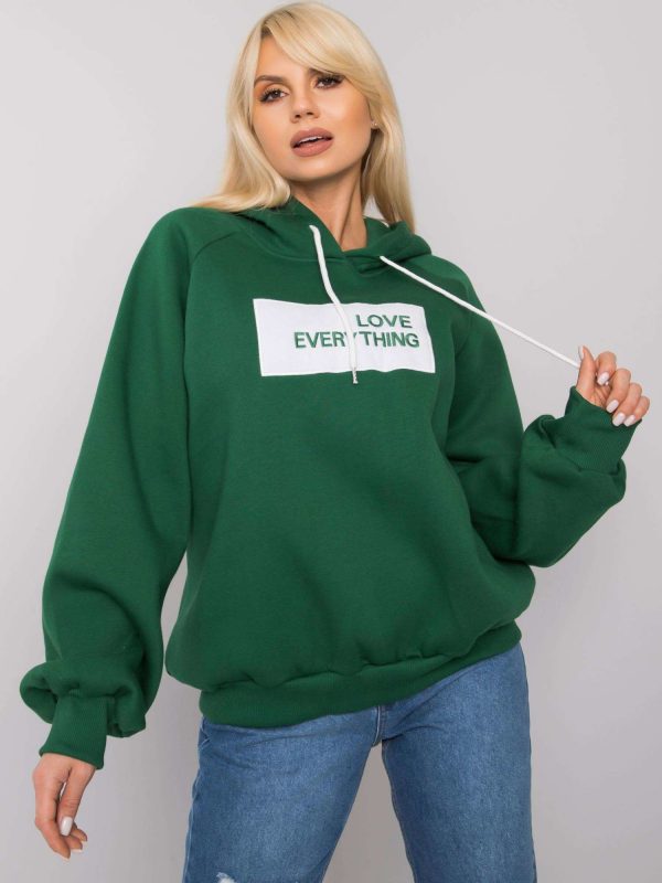 Dark Green Pouch Sweatshirt Dina