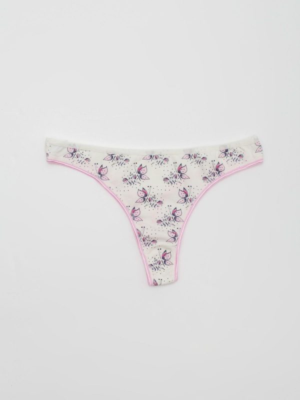 White and pink women's thong