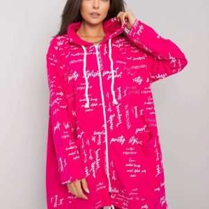 Safiya Fuchsia Patterned Hoodie