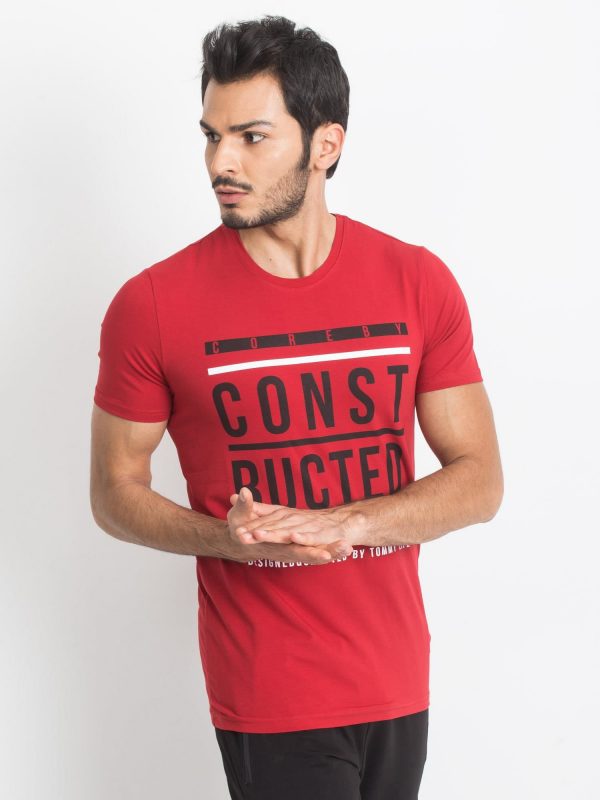 TOMMY LIFE Men's Red T-Shirt