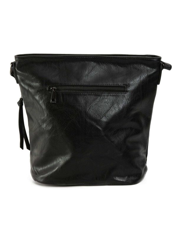 Women's black bag made of eco leather