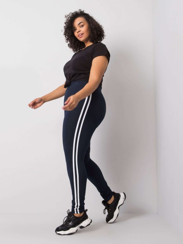 Millie's Navy Plus Size Cotton Leggings