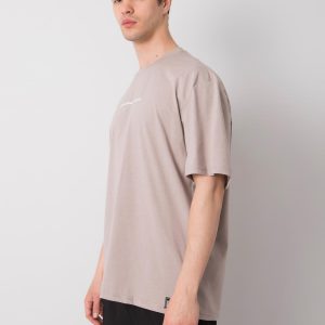 Beige T-shirt for men with the inscription LIWALI