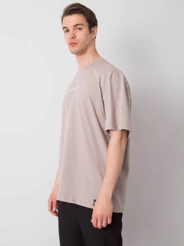 Beige T-shirt for men with the inscription LIWALI