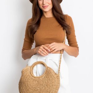 Beige Braided Bag