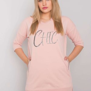 Dirty pink tunic plus size with Laurina pockets