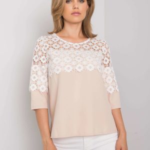 Beige Formal Blouse Nari