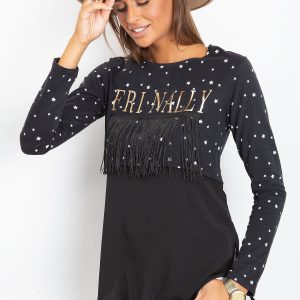 Black blouse with stars