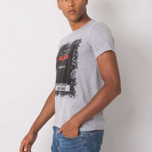 Grey T-shirt for men cotton Brighton