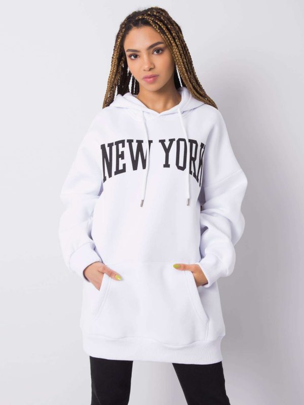 Charlene RUE PARIS White Hoodie