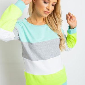 Mint and white Quattro sweatshirt